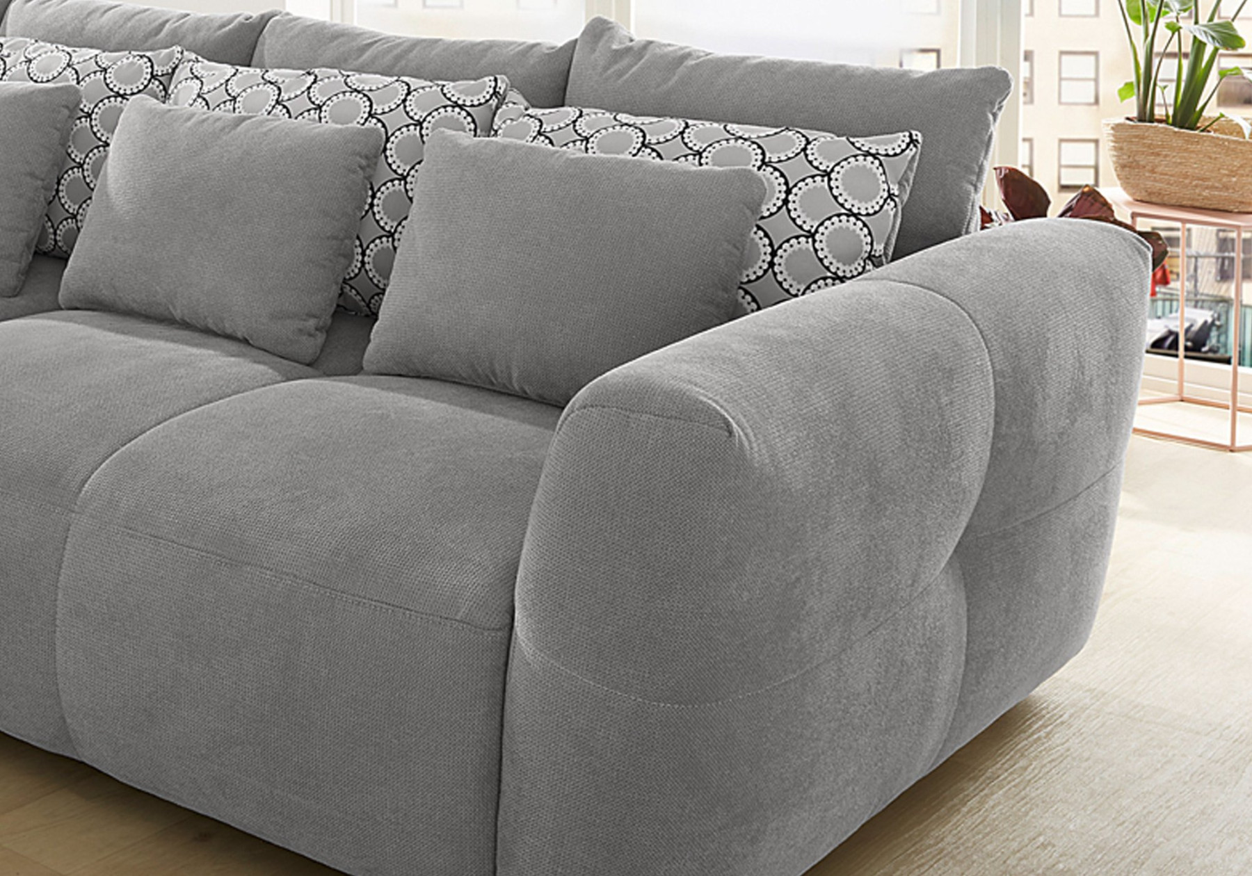 Big Sofa mit Federkern grau  cm - GULLIVER